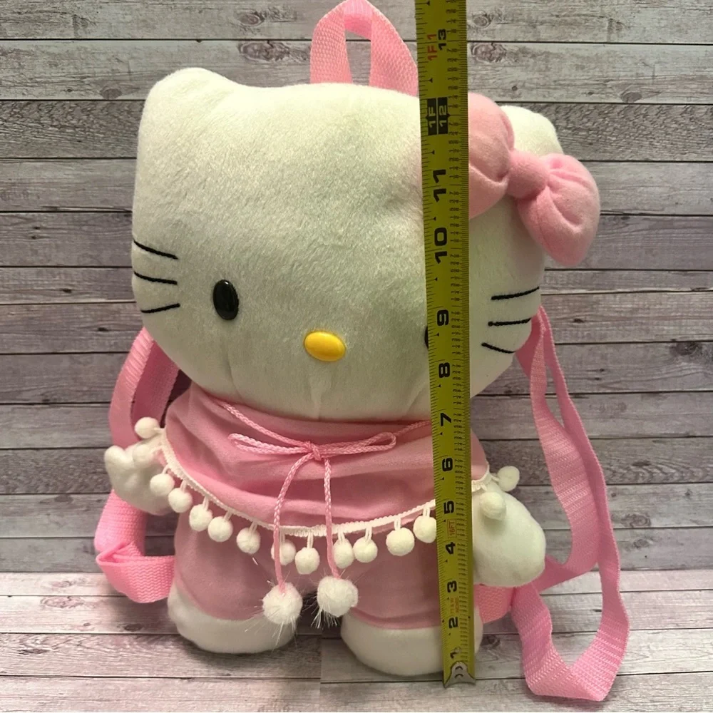 Hello Kitty Pink and White Plush Backpack Girls